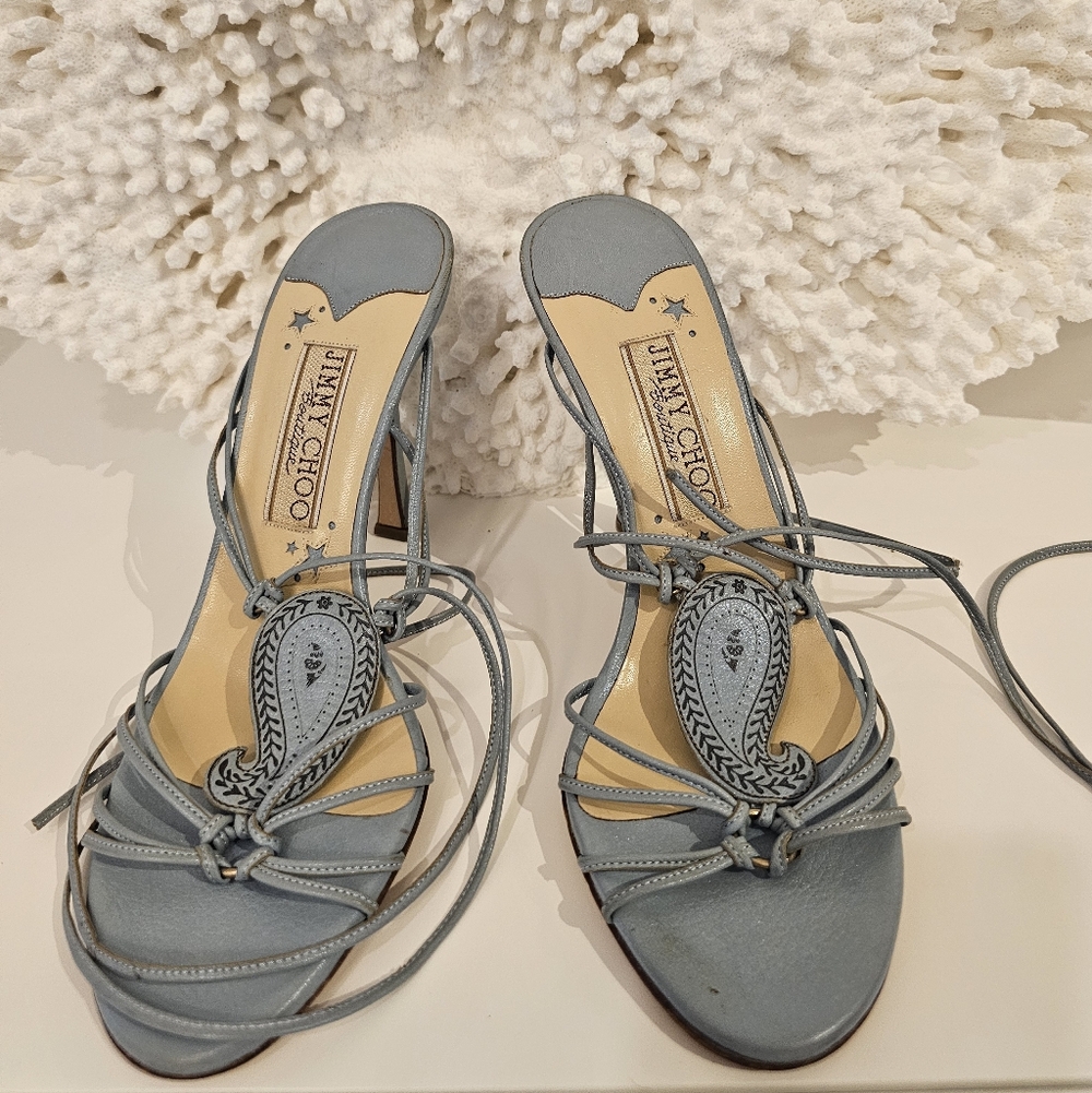 Jimmy Choo Women's Vintage Sandals Size US 6.5 Made In Italy